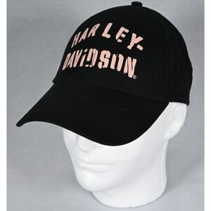 Women's Harley Davidson Distressed Stencil Adjustable Hat Cap